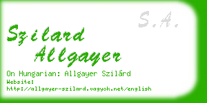 szilard allgayer business card